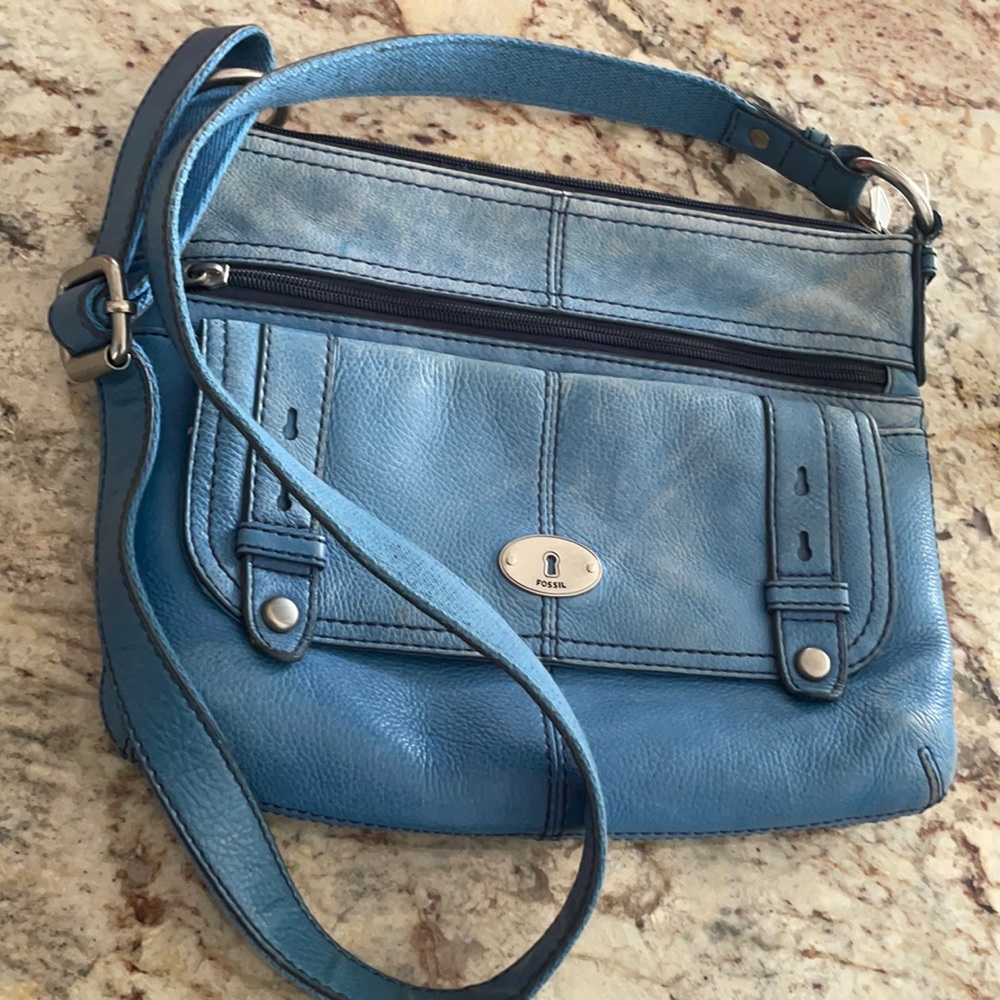 Fossil crossbody blue- vintage look